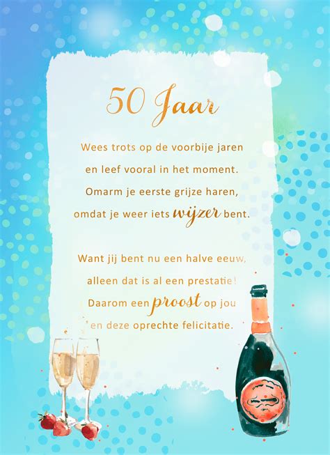 50 jaar kaartje|Verjaardagskaart 50 jaar More than Words